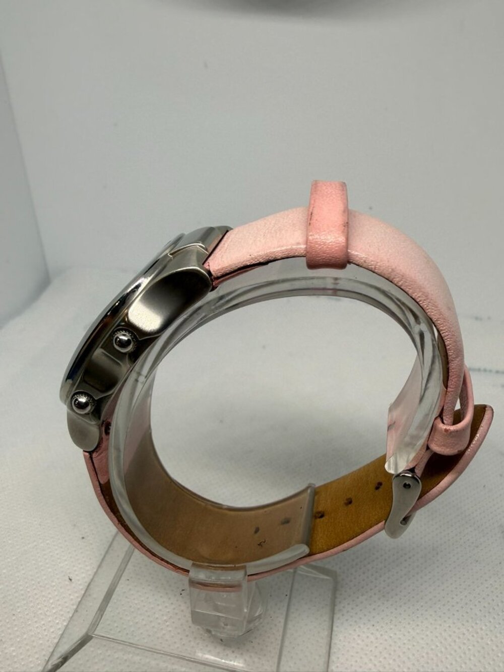 Philip Stein Teslar Women Dual Dial White Roman Pink Leather Bracelet Watch - Picture 3 of 13